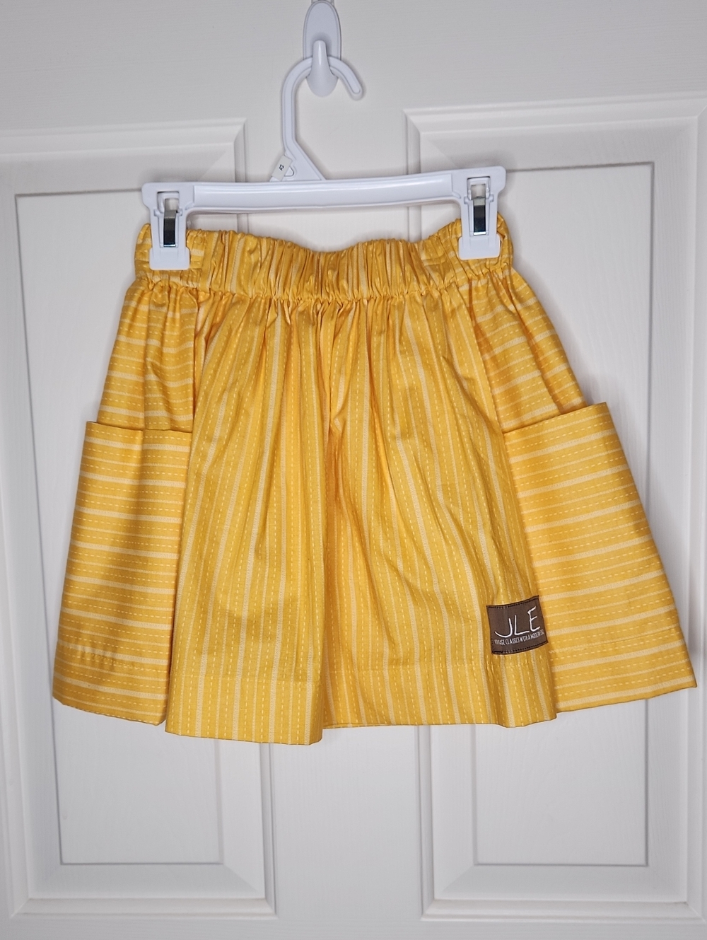 JLE Yellow Striped Skirt Size 8